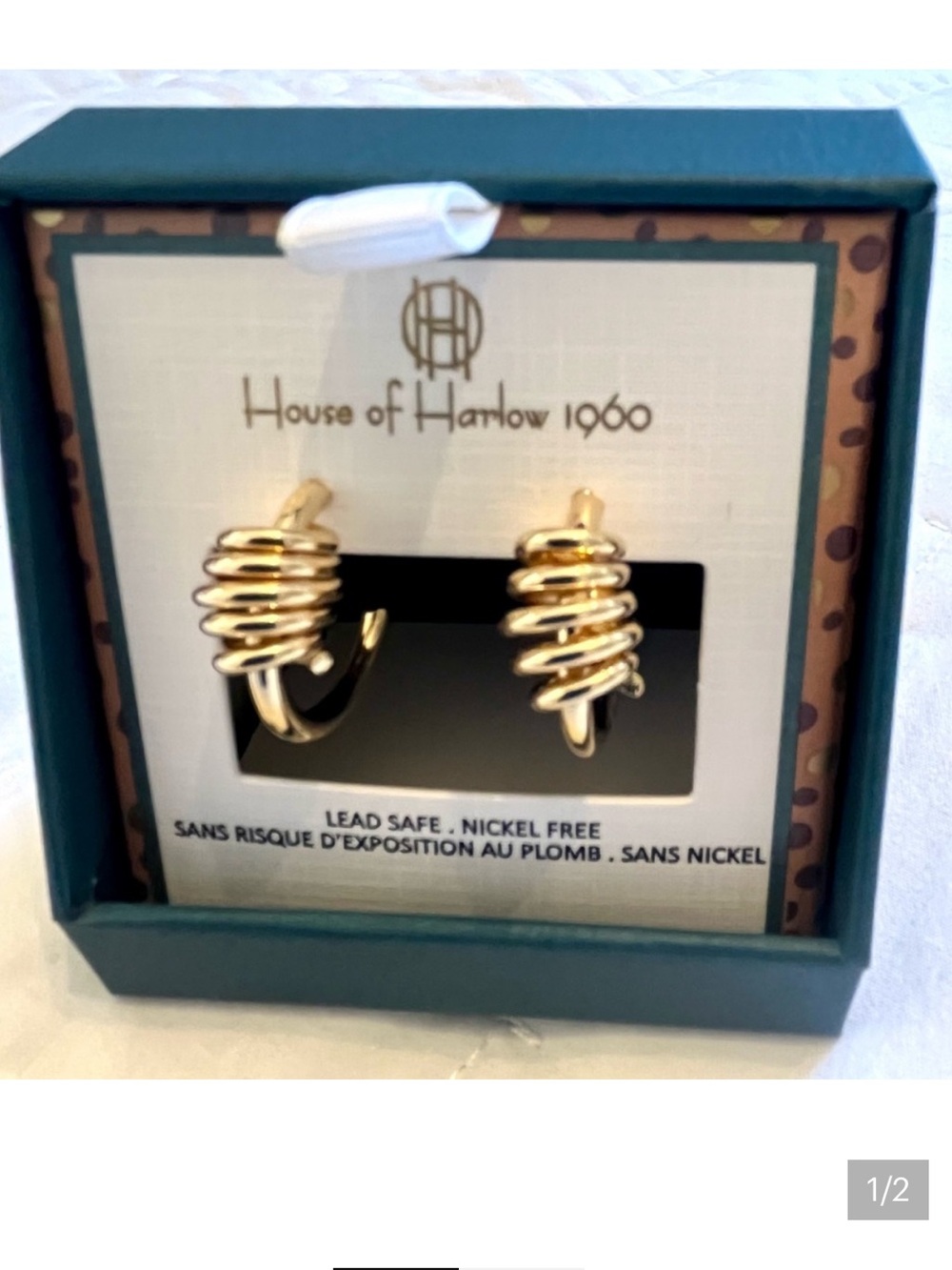 House of Harlow 1960 Gold Coil Earrings